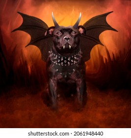 Demon Dog In Halloween Hell