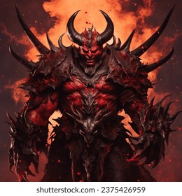 demon form hell, and fire