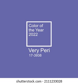 Demonstrating Pantone Color Of 2022 Year. Very Pery. Purple Background With Text Color Of The Year 2022