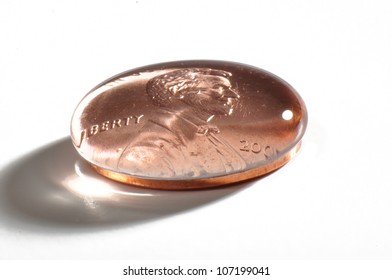 Demonstration Of Surface Tension On A Penny Using Regular Water