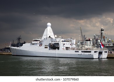 DEN HELDER, THE NETHERLANDS - JULY 7: Brand new patrol ship Hr.Ms. Holland of the Dutch Navy open for visits during the Dutch Navy Days on July 7, 2012 in Den Helder, The Netherlands