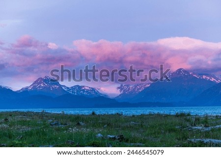 Similar – Image, Stock Photo Alaska | Denali National Park | River course in majestic expanse and first snow on the mountains