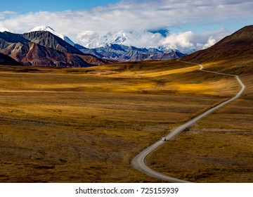 Denali National Park Road In Fall