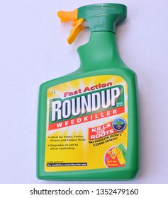 Denbigh, UK - March 27th, 2019: RoundUp Weed Killer.  Roundup A Key Factor In Mans Cancer Jury Finds. 