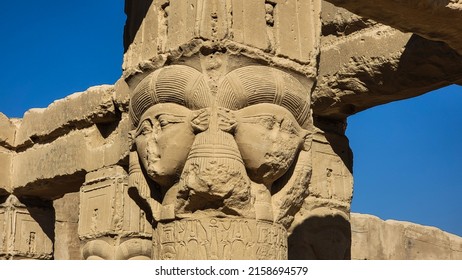 Dendera temple or Temple of Hathor. Egypt. Dendera , also spelled Denderah, is a small town and former bishopric in Egypt situated on the west bank of the Nile, about 5 kilometres south of Qena, on th