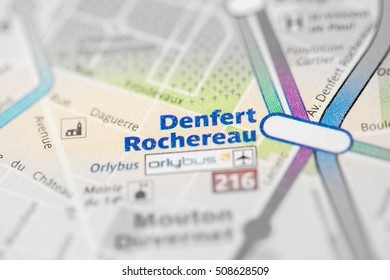 Denfert Rochereau Station. 4th Line. Paris. France