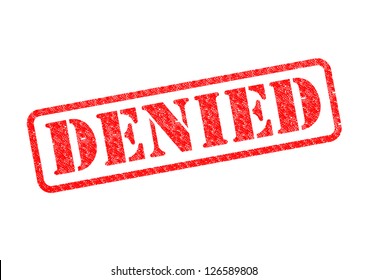 Denied Red Stamp Over White Background Stock Photo 126589808 | Shutterstock