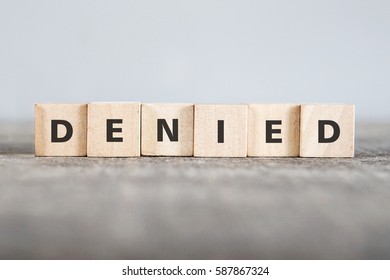 DENIED Word Made With Building Blocks