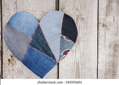 Denim Heart Background