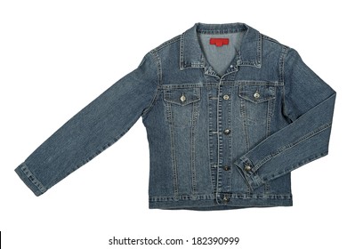 Denim Jacket Isolated On White