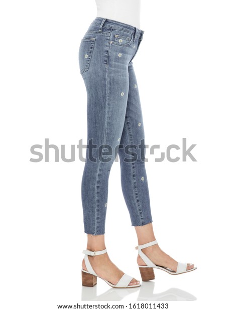 high waist hose jeans