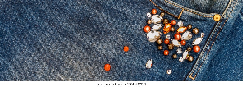 denim and rhinestones