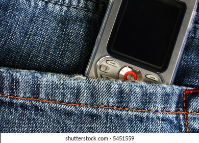 Denim Jeans pocket with mobile phone