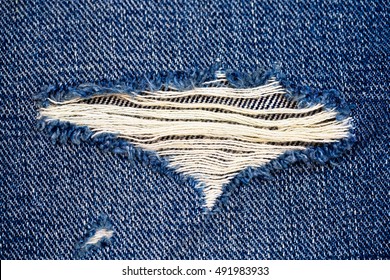 Denim Jeans Ripped Destroyed Torn Blue Stock Photo 491983933 | Shutterstock