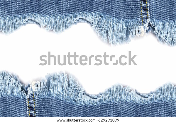 Denim Jeans Ripped Destroyed Torn Blue Stock Photo 629291099 | Shutterstock