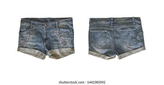 female denim shorts