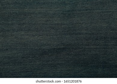 Denim Texure. Closeup. Dark Blue-green Color. Horizontal Picture.