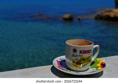 Deniz Kenarında Türk Kahvesi Cup Of Turkish Coffee