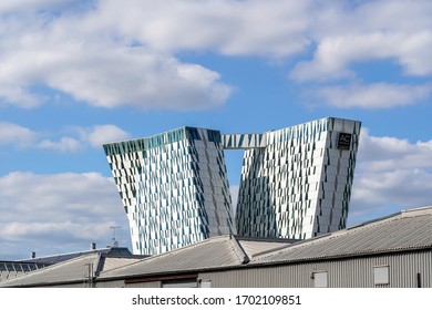 DENMARK, COPENHAGEN - August 23, 2019: Bella Sky Hotel, Designed By 3XN, Located In Orestad