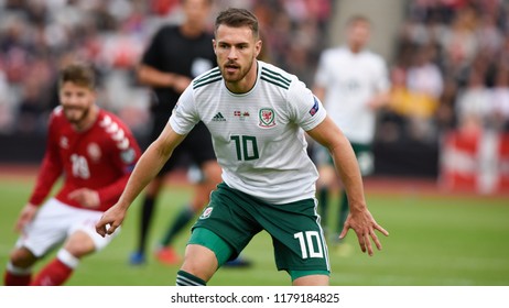 Denmark V Wales, Uefa Nations League, Ceres Park, Aarhus, 9/9/18: Welsh Playmaker, Aaron Ramsey