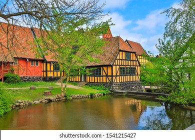 Denmark View Of Aarhus City On A Cloudy Spring Day