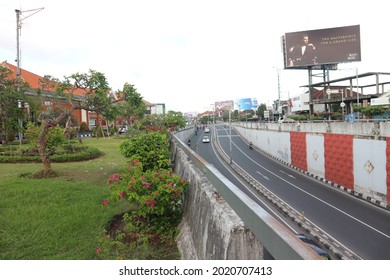 Denpasar, 18 July 2018: A Highway Bypass Street Road In The Centre Of Denpasar City.