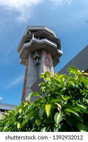 DENPASAR/BALI-MARCH 27 2019: Airport Control Tower At Ngurah Rai International Airport Bali. ATC Purpose Is To Prevent Collisions,organise & Expedite The Flow Of Air Traffic