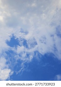 Dense cloud coverage creating a soft muted sky, white blue natural background