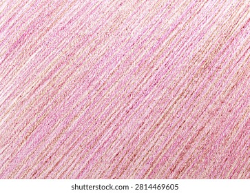 A dense full-frame macro texture of diagonal hatching and cross-hatching in pink and brown pencil.

