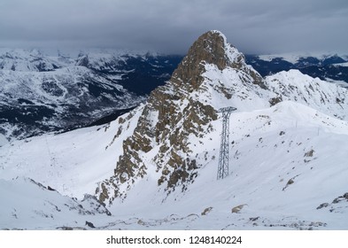 The Dent De Burgin Is  A Peak In The Skiing Domain Of Méribel, France.