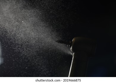 Dental Aerosol Coming Out From High Speed Rotary Instrument For Tooth Preparation In Daily Dental Practice. The Aerosol Could Contain Corona Virus.