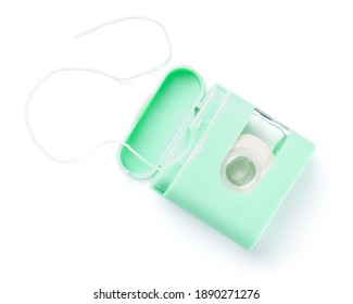 Dental Floss Container Isolated On White Stock Photo 1414487342