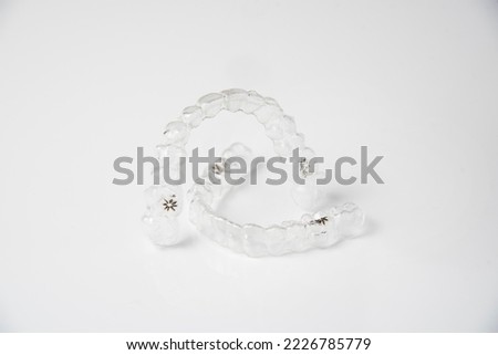 Dental mouthpieces on an isolated background