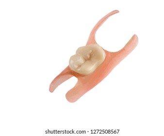 Dental prosthetics on a white background. Dentures. Dentistry. Prosthetic teeth. Dental plates. Artificial teeth