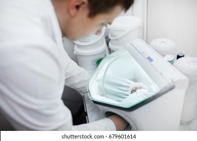 Dental Technician In The Process Of Work