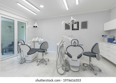 Dental Treatment Room Interior In Modern Clinic