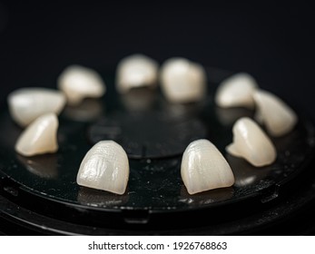 Dental Veneers On Adhesive Plate