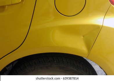 a dented car parts