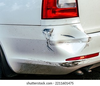 Dented Rear Car Bumper, Careless Driving Causing Property Damage