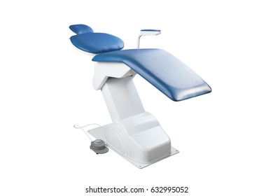 Dentist Chair And Equipment Isolated On A White Background