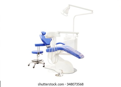 Dentist Chair And Equipment On A White Background 