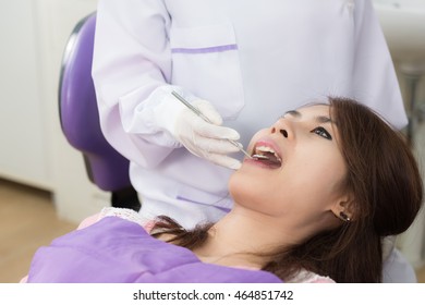 Dentist Examine Asian Woman Patient