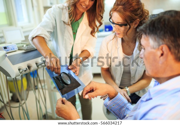 Dentist Her Female Assistant Dental Office Stock Photo Edit Now