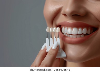 Dentist and layout beautiful even white teeth. Dental clinic services concept - Powered by Shutterstock