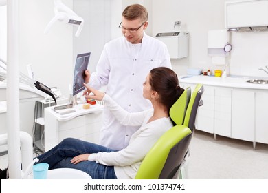 Dentist Patient Shows An X-ray