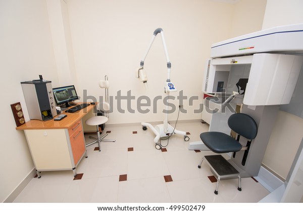 Dentistry Office Cabinet Modern Orthopantomograph Dental Stockfoto
