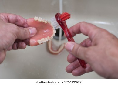 false teeth care