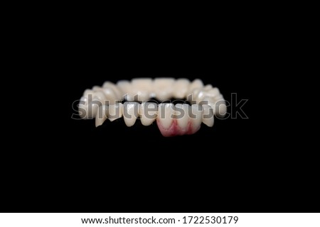 dentures in dentistry with teeth and masses