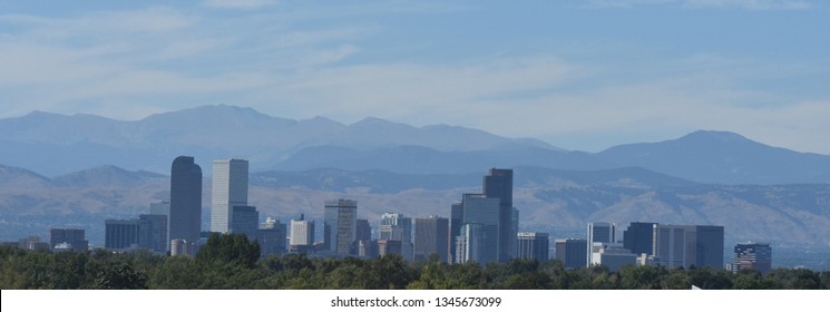 Denver against the Rocky Mountains
