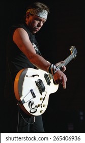 DENVER	   AUGUST 13:		George Thorogood Performs August 13, 2002 At The Comfort Dental Amphitheater In Denver, CO.